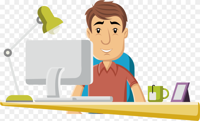 Transparent Men Working Clipart, Baby, Furniture, Person, Table PNG