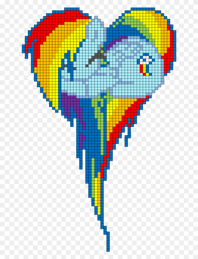 657x1038 Transparent Minecraft Heart Rainbow Dash Minecraft Pixel, Graphics, Pattern HD PNG Download