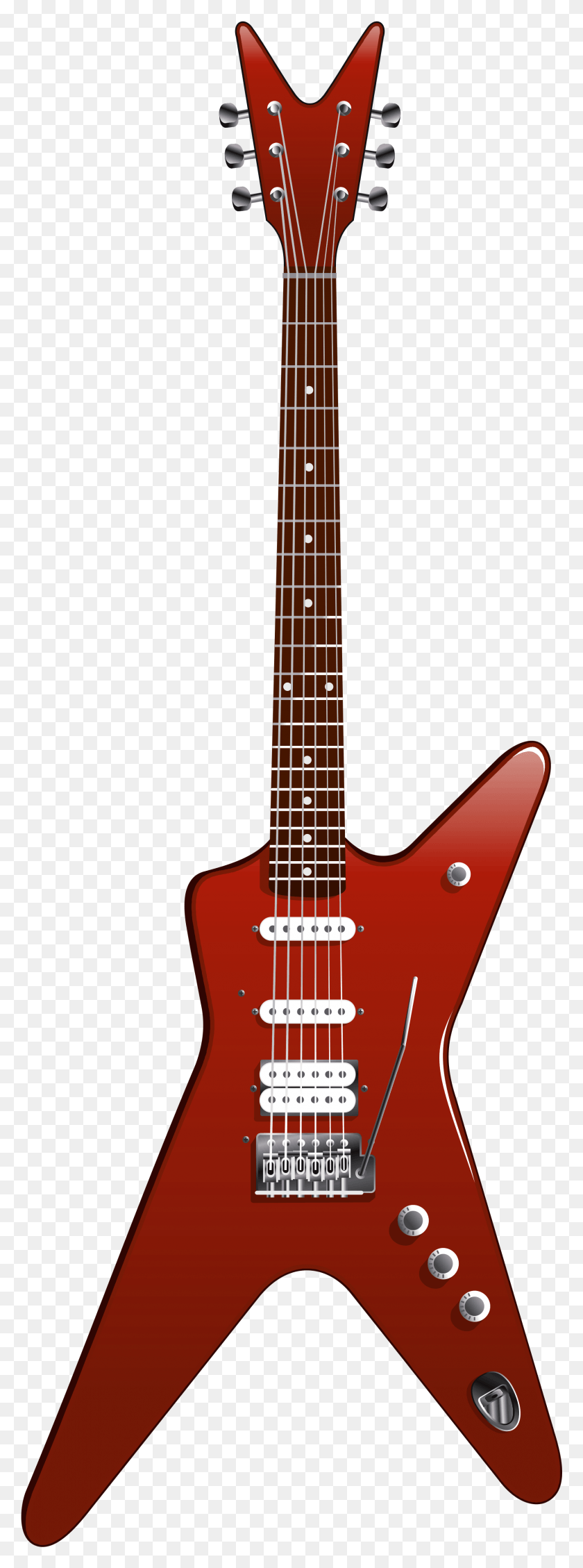 1737x4897 Transparent Modern Red Guitar Clipart Red Electric Guitar, Leisure Activities, Musical Instrument, Bass Guitar HD PNG Download