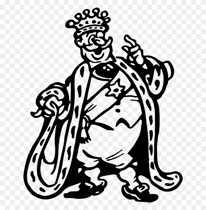 650x800 Transparent Monarchy Clipart King Black And White Cartoon, Gray, World Of Warcraft HD PNG Download