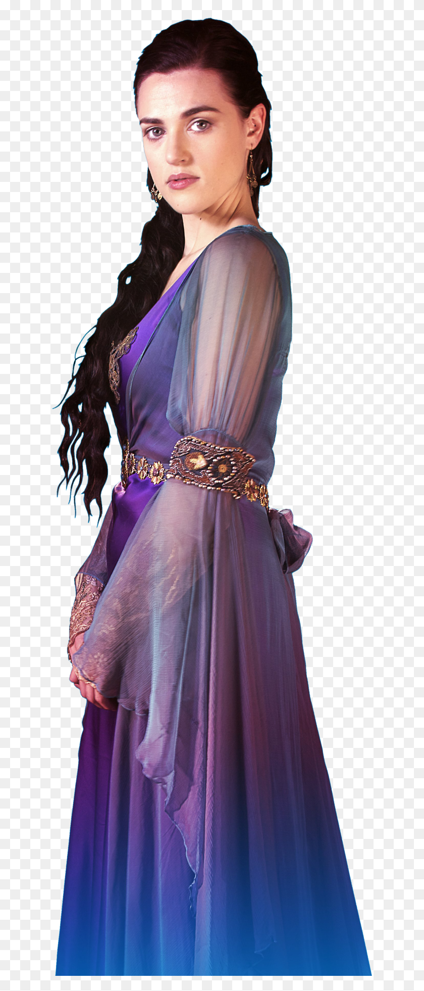 637x1901 Transparent Morgana Pendragon Gown, Clothing, Apparel, Evening Dress HD PNG Download