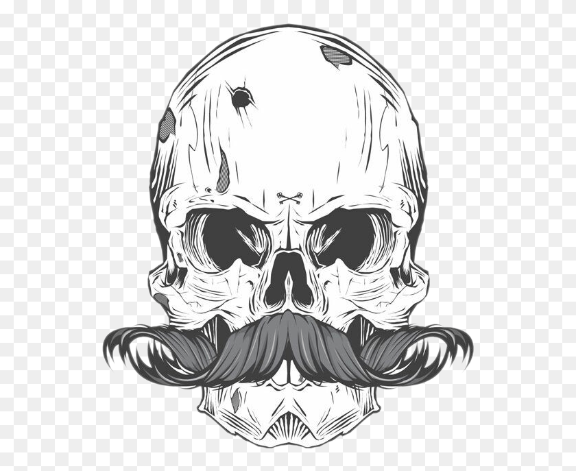 549x627 Transparent Moustache Clip Art Caveira Mexicana Com Bigode, Person, Human, Stencil HD PNG Download