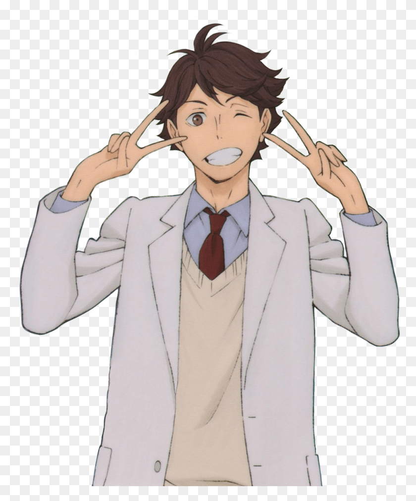 966x1180 Transparent Oikawa For Your Blog From This Oikawa Tooru Transparent Background, Clothing, Apparel, Tie HD PNG Download