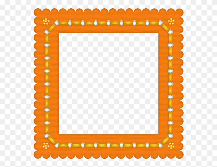 584x584 Transparent Orange Border Design, Text, Postage Stamp HD PNG Download