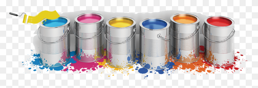 1164x340 Transparent Painting Brush Paint And Decoration, Tin, Can, Canned Goods HD PNG Download