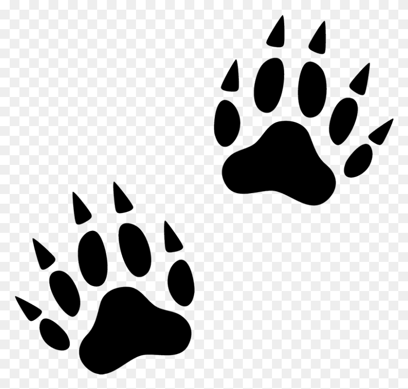 801x762 Transparent Paw Wolverine Wolverine Foot Prints, Footprint, Baby HD PNG Download