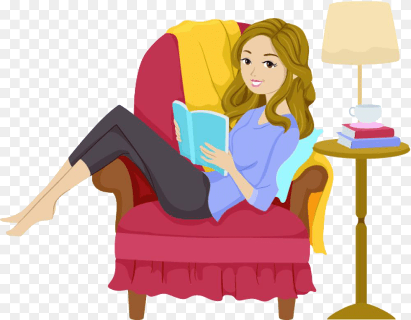 1000x779 Person Clip Art Woman Reading A Book Clipart, Lamp, Adult, Female, Face Transparent PNG