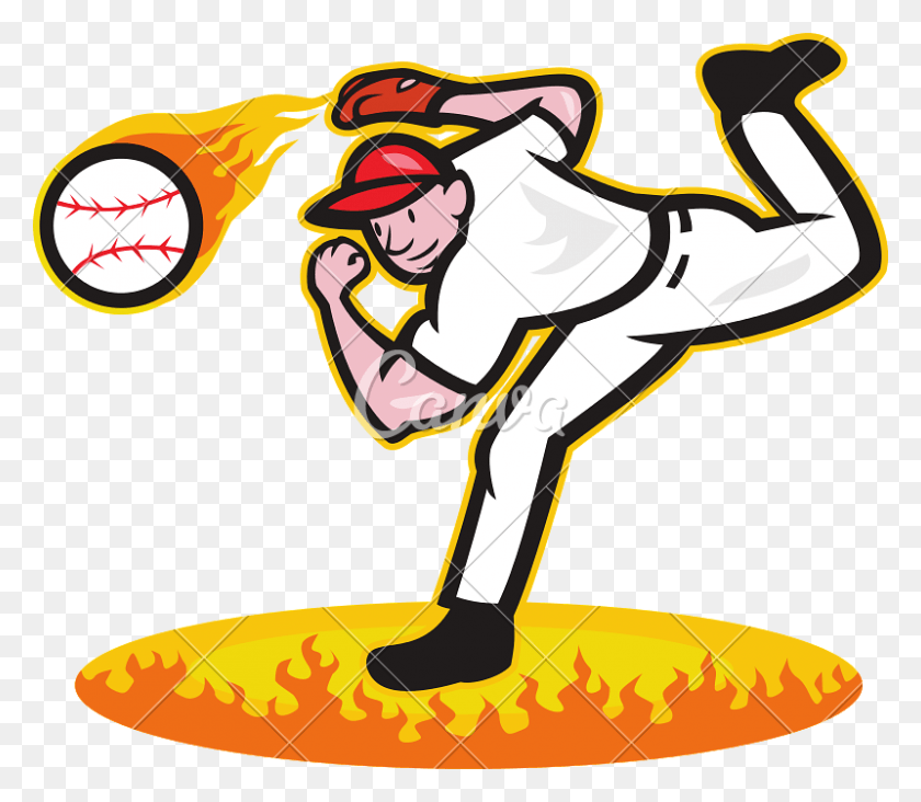 800x690 Transparent Pitcher Clipart Baseball Pitcher Throwing Baseball Clipart, Sport, Sports, Team Sport HD PNG Download