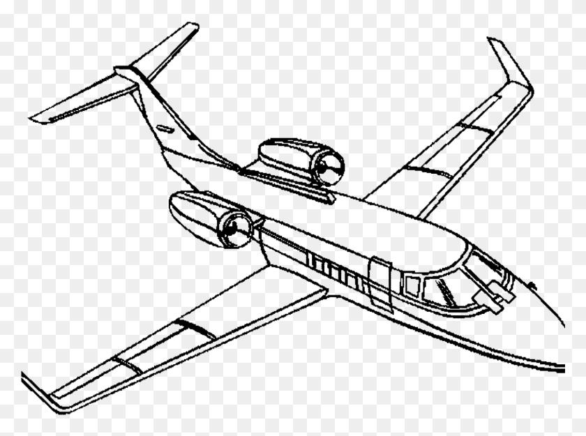 1601x1161 Dibujo De Avión Lear Jet Transparente, Gray, World Of Warcraft Hd Png