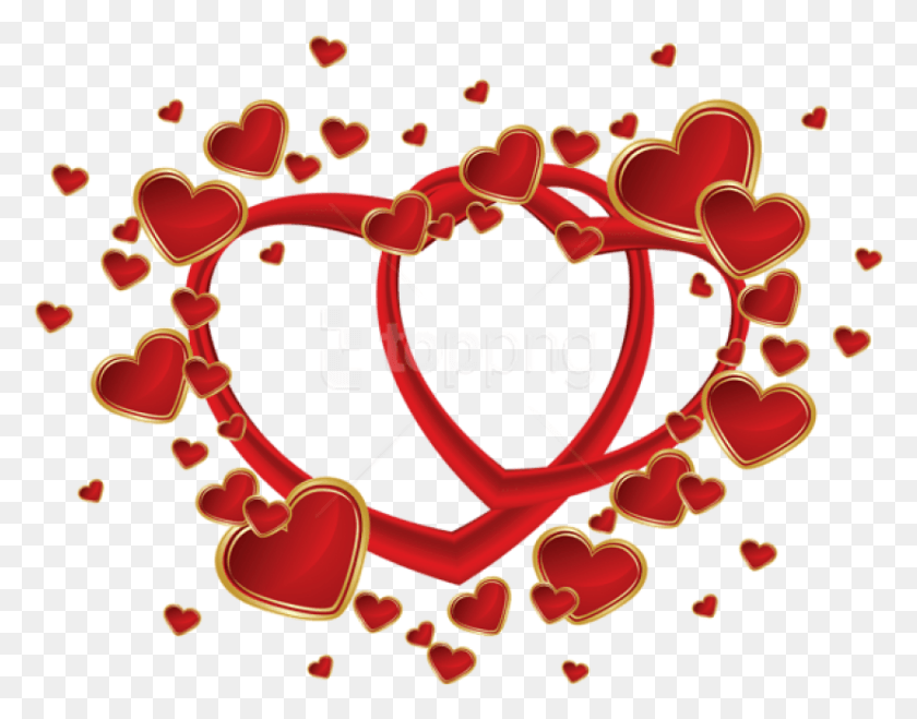 829x637 Красные Сердца На День Святого Валентина Фон, Этикетка, Текст, Сердце Png Скачать