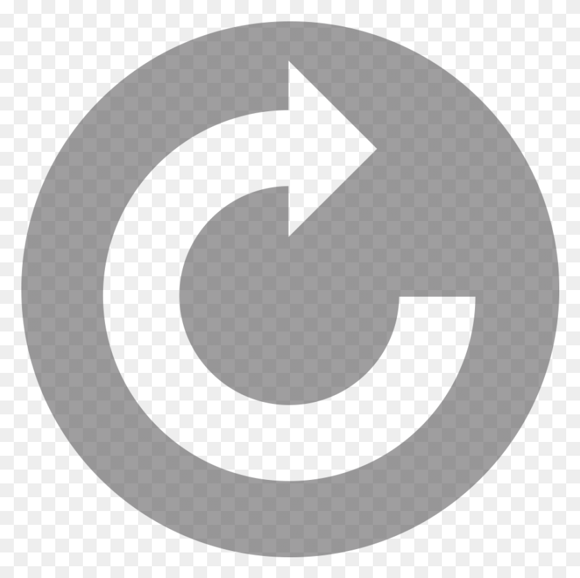 856x853 Transparent Replay Icon White Crescent, Symbol, Recycling Symbol, Sign HD PNG Download