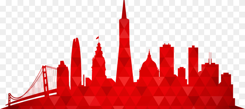 San Francisco Skyline Sticker PNG