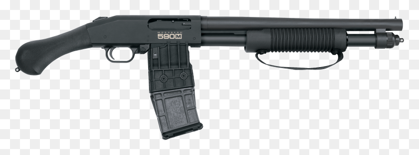 3136x1015 Transparent Shotgun Pump Action Mossberg Mag Fed Shockwave, Gun, Weapon, Weaponry HD PNG Download