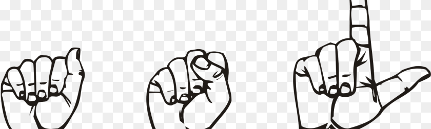 Transparent Sign Language L Lengua De, Body Part, Hand, Person, Finger Sticker PNG