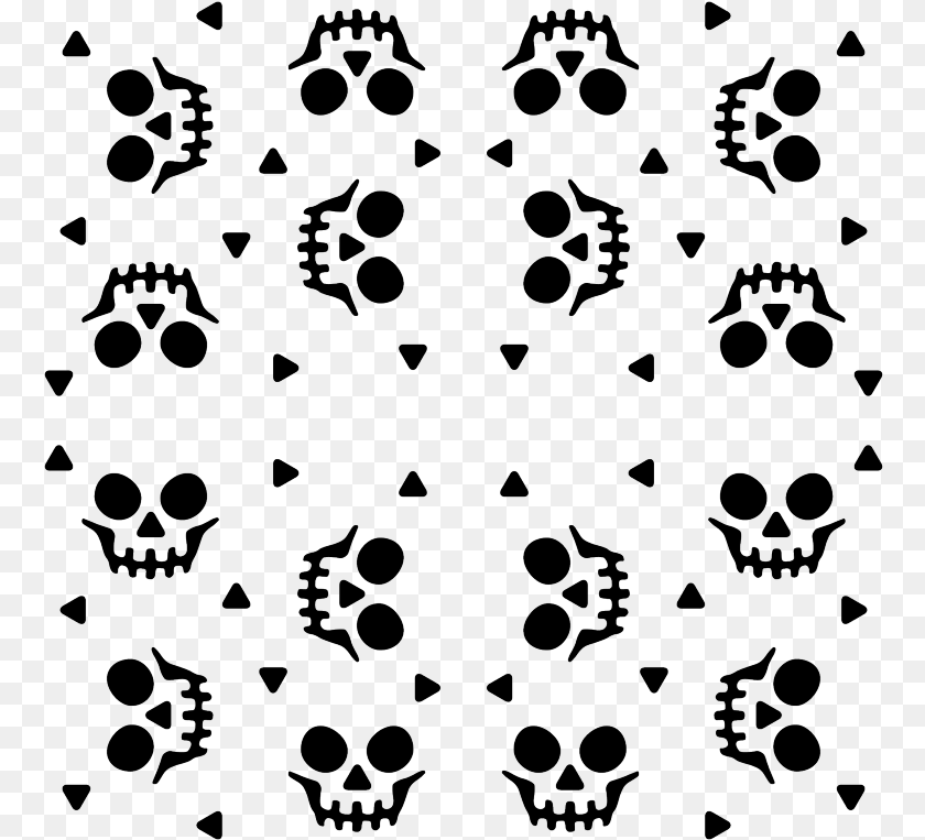 763x763 Transparent Skeleton Head, Pattern, Blackboard Clipart PNG