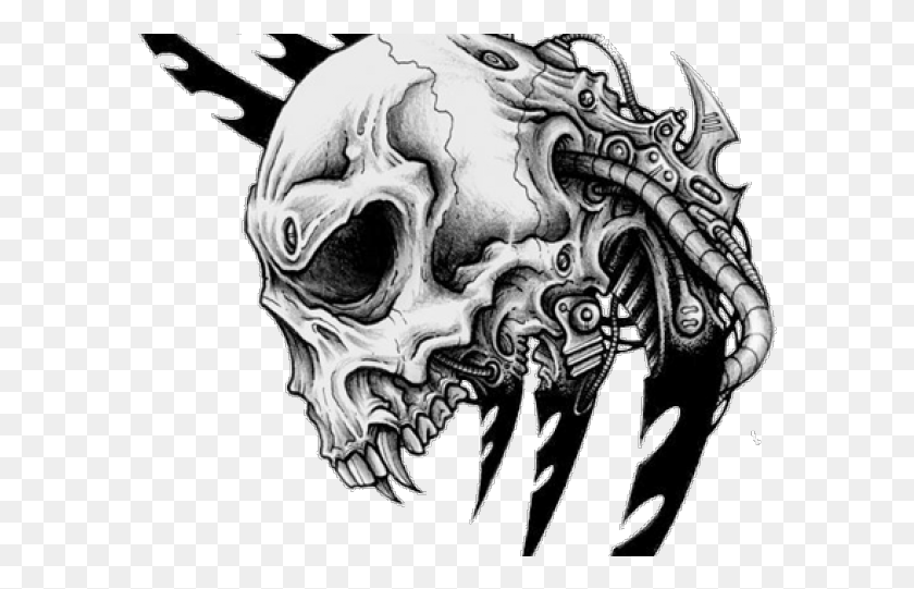 588x481 Transparent Skull Logo, Head, Alien, Silver HD PNG Download