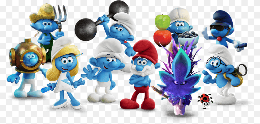 802x402 Transparent Smurfs The Lost Village Do Smurfs, Baby, Person PNG