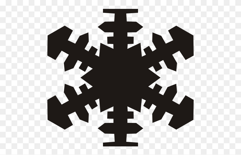 513x481 Transparent Snowflake Clipart Simple Snowflake Svg Free, Stencil, Rug, Gray HD PNG Download