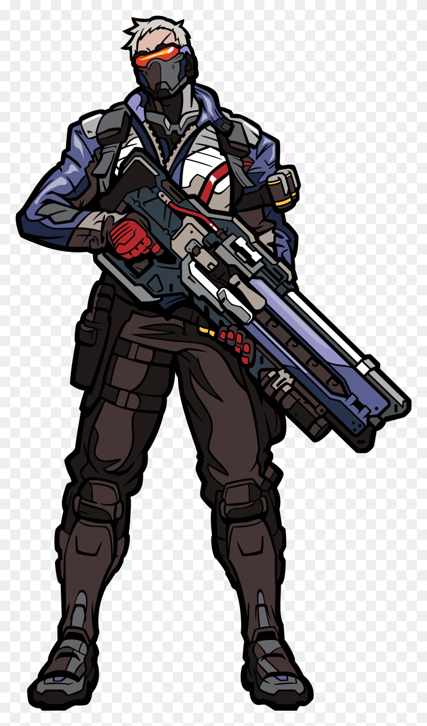 1526x2674 Transparent Soldier 76 Overwatch Soldier 76 Art, Helmet, Clothing, Apparel HD PNG Download