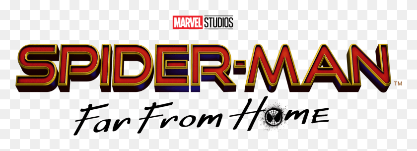 1456x456 Transparent Spider Man Logo Spider Man Far From Home Logo, Word, Light, Text HD PNG Download