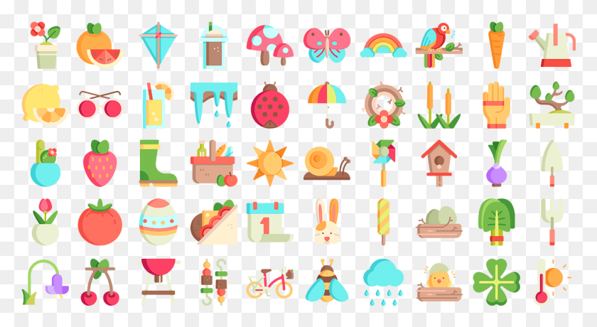 1177x605 Transparent Spring Icons Collection, Text, Symbol, Alphabet HD PNG Download