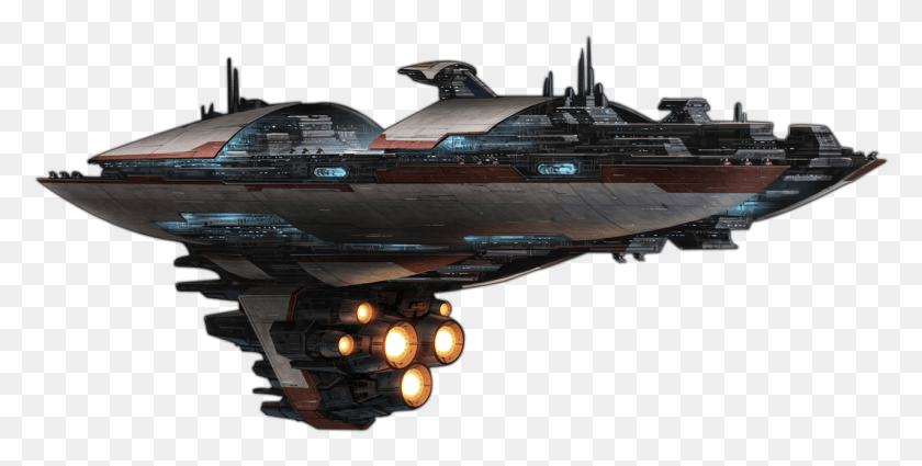 1274x597 Transparent Star Wars Ships Swtor Republic Guild Flagship, Spaceship, Aircraft, Vehicle HD PNG Download