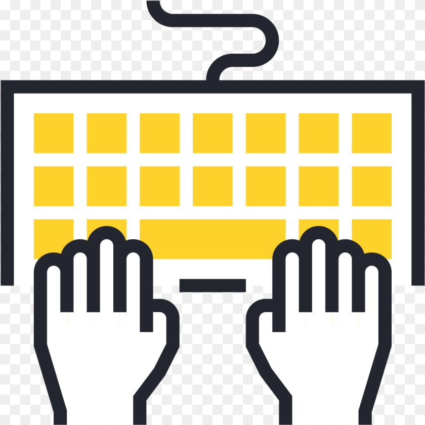 Transparent Submit Hands On Keyboard Icon, Computer, Computer Hardware, Computer Keyboard, Electronics PNG
