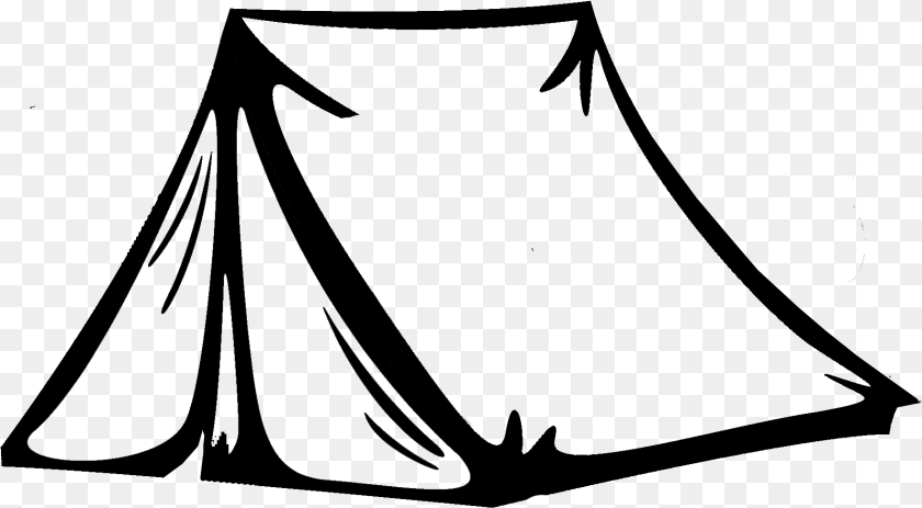 1767x974 Transparent Tent Clipart Camping Tent Clipart Black And White, Blackboard Sticker PNG