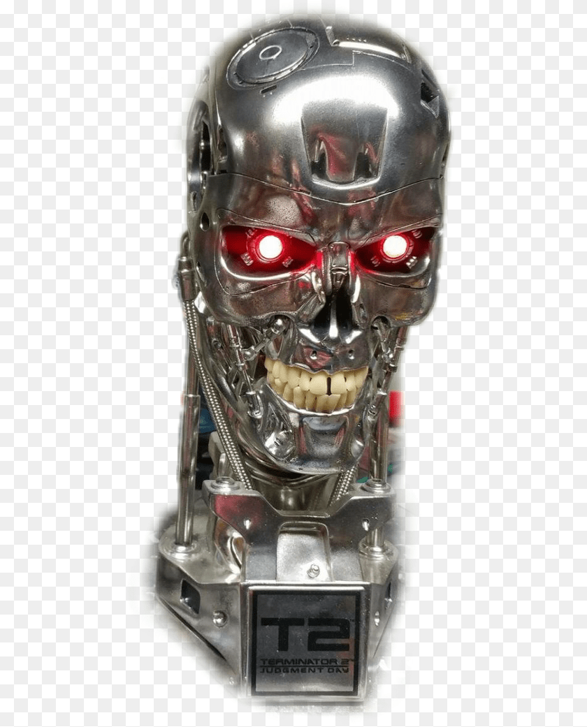 480x1041 Transparent Terminator Face Action Figure, Robot, Helmet, Adult, Male PNG