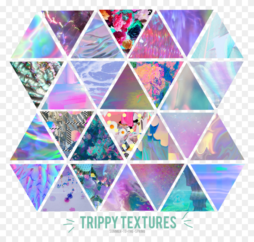 856x812 Descargar Png / Textura Transparente Tumblr Trippy Spring, Triángulo, Hoja, Planta Hd Png