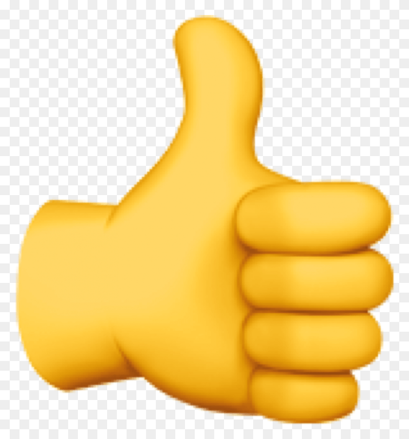 925x997 Прозрачный Большой Палец Вверх Emoji Большие Пальцы Руки Вверх Apple Emoji, Палец, Банан, Фрукты Png Скачать