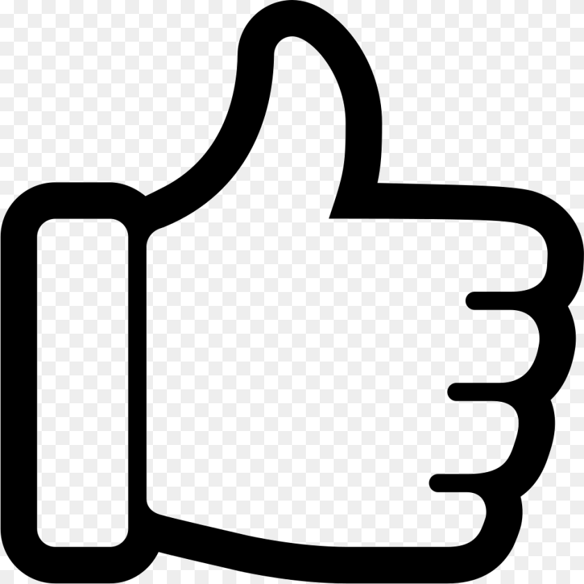 981x981 Thumbs Up Clipart Logo Like Youtube, Body Part, Finger, Hand, Person PNG
