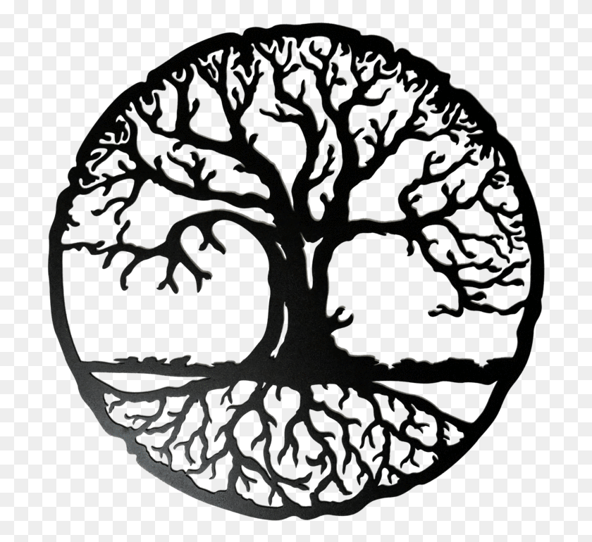 707x710 Transparent Tree Of Life With Roots Tree Of Life Transparent, Rug, Symbol, Silver HD PNG Download