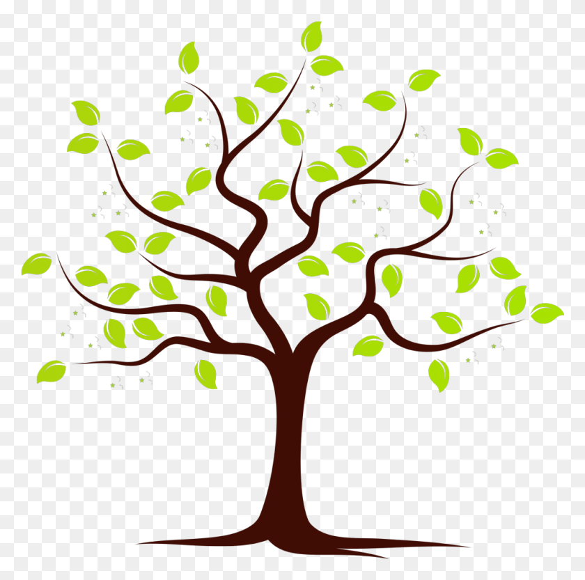 992x984 Transparent Trees Clipart Tree With One Apple Cartoon, Plant, Graphics HD PNG Download