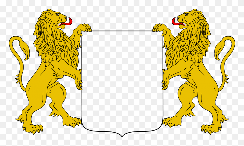 1977x1121 Transparent Trompete Clipart Lion Supporters Coat Arms, Symbol, Logo, Trademark HD PNG Download