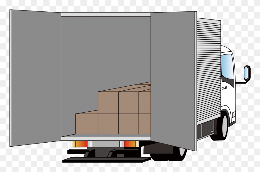 2373x1511 Transparent Truck Clipart Rear Of Delivery Truck, Furniture, Cupboard, Closet HD PNG Download