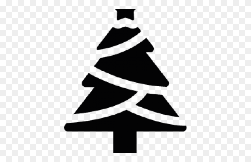 413x481 Transparent Vector Christmas Tree Silhouette, Plant, Tree, Gray HD PNG Download