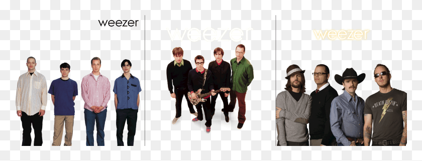 2991x1001 Transparent Versions Of Each Simple Color Album Appreciation Weezer Blue Green Red, Person, Human, Musician HD PNG Download