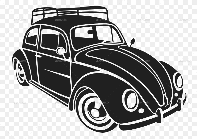 Transparent Volkswagen Clipart Vw Bug, Car, Transportation, Vehicle, Furniture Sticker PNG