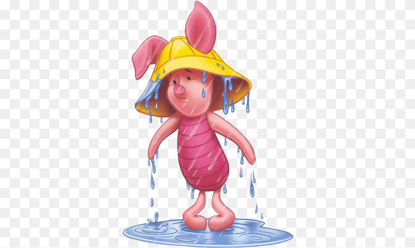 347x501 Wet Person Piglet Sad Winnie The Pooh, Water, Baby, Clothing, Hat Transparent PNG