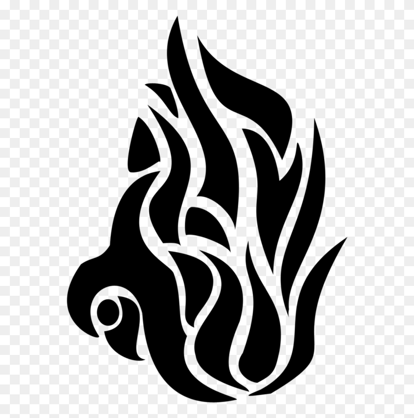 572x788 Transparent White Flame Tribal Tattoo Designs Fire, Gray, World Of Warcraft HD PNG Download