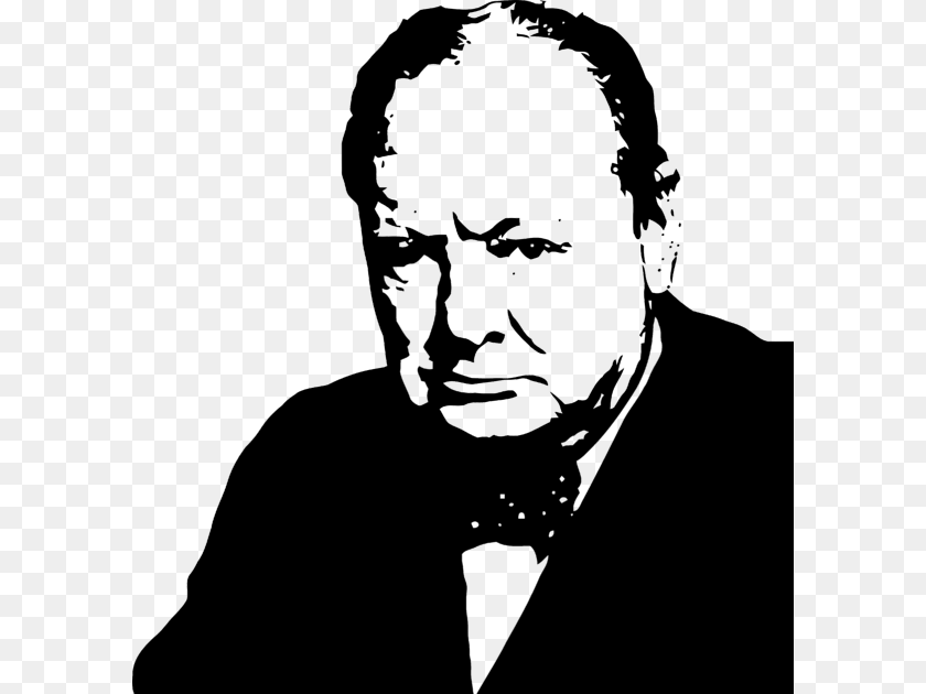 600x630 Transparent Winston Churchill, Stencil, Portrait, Photography, Face Sticker PNG