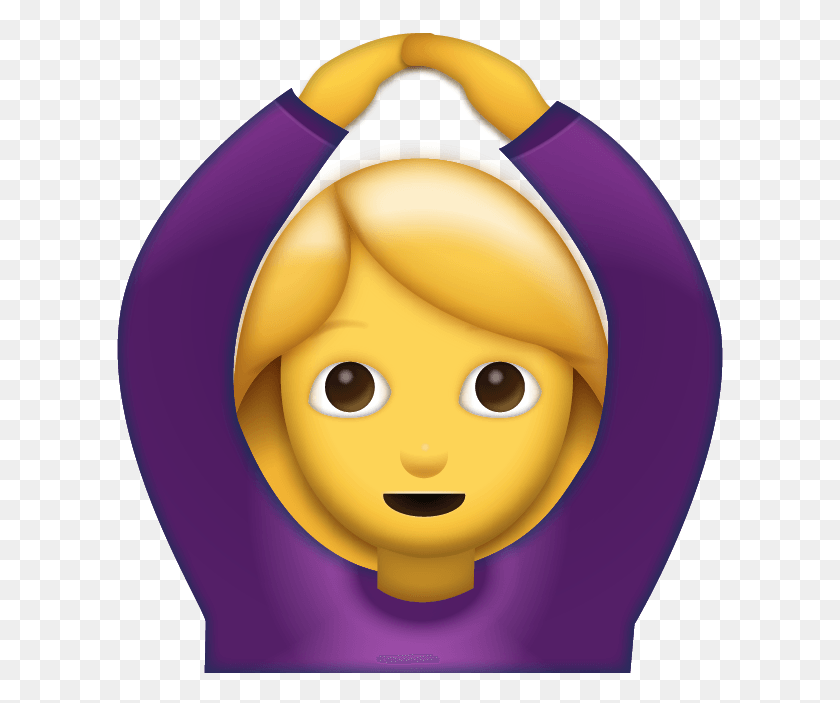 606x643 Transparent Yes Clipart Woman Saying Yes Emoji, Doll, Toy, Purple Descargar Hd Png