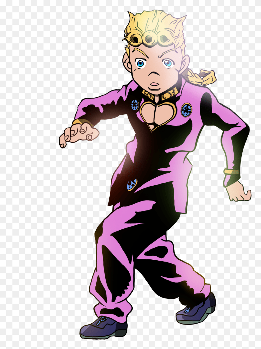 1487x2033 Transparent Yoshikage Kira Giorno Giovanna Pose With Stand, Person, Human, Graphics HD PNG Download