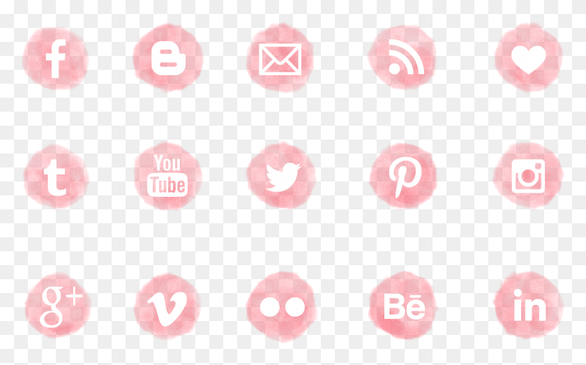 1725x1025 Transparent Youtube Circle Watercolor Social Media Icons, Number, Symbol, Text HD PNG Download