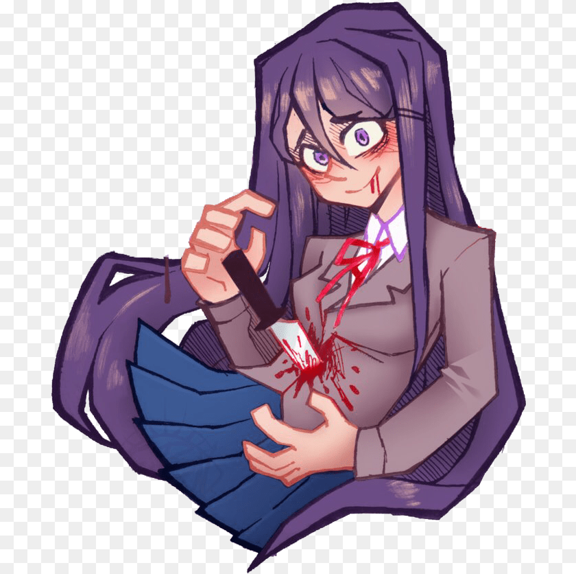 696x836 Transparent Yuri Doki Doki Doki Doki Yuri Blood, Publication, Book, Comics, Adult PNG