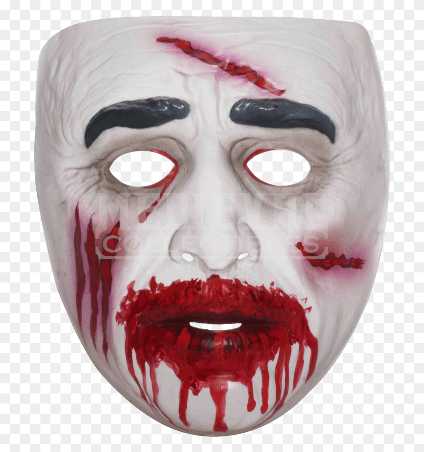 707x836 Transparent Zombie Mask HD PNG Download