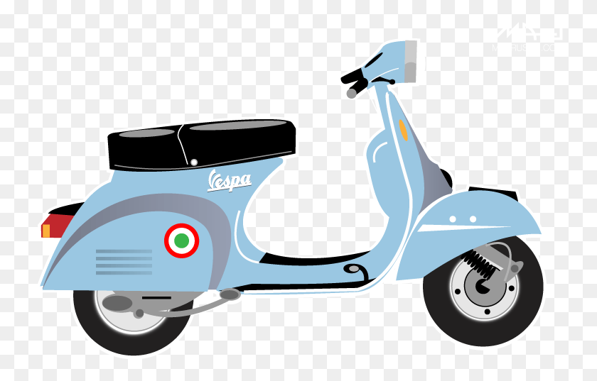 744x477 Transport Vespa, Motor Scooter, Motorcycle, Vehicle HD PNG Download