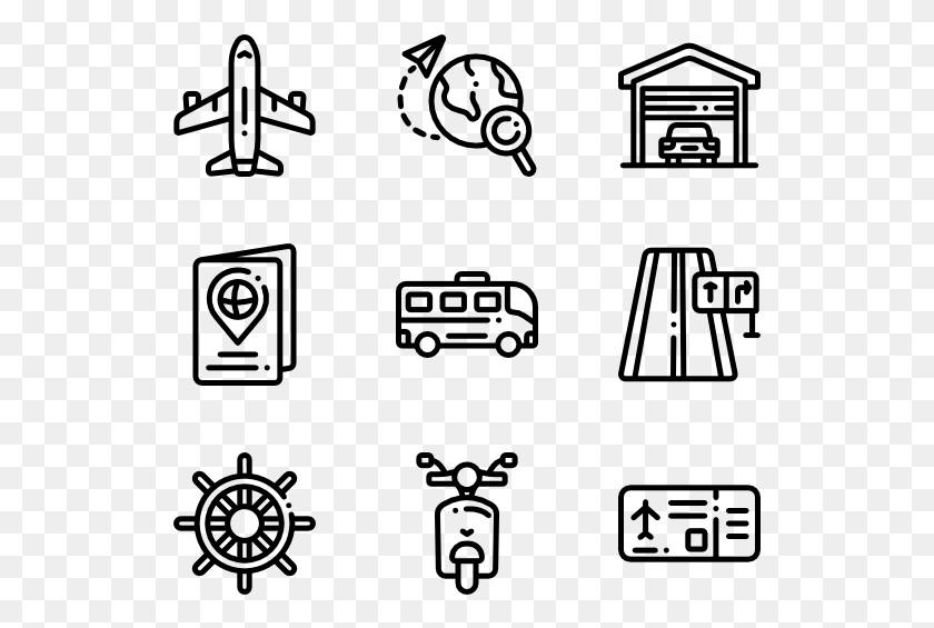 529x505 Transportation Travel Icon Transparent Background, Gray, World Of Warcraft HD PNG Download