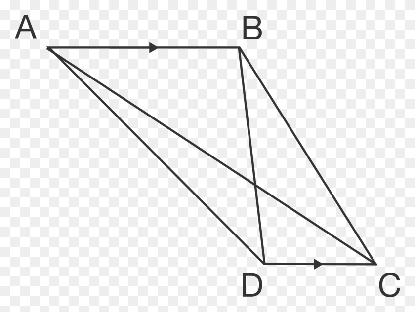 1200x880 Trapezium Abcd A B C D Has Ab A B Parallel To Dc D Triangle, Bow, Utility Pole HD PNG Download